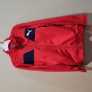 NWOT kids Puma track jacket size S/M red and black